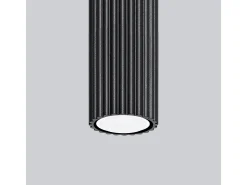 Lámpara de techo Gloow minimalista de aluminio - 1 fuentes luminosas 4000K - L.6,5 x A.30 cm - negro