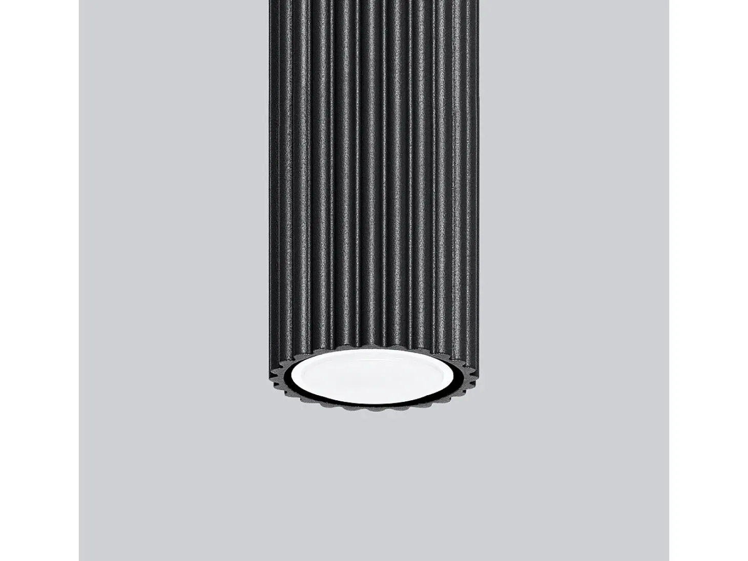 Lámpara de techo Gloow minimalista de aluminio - 1 fuentes luminosas 4000K - L.6,5 x A.30 cm - negro