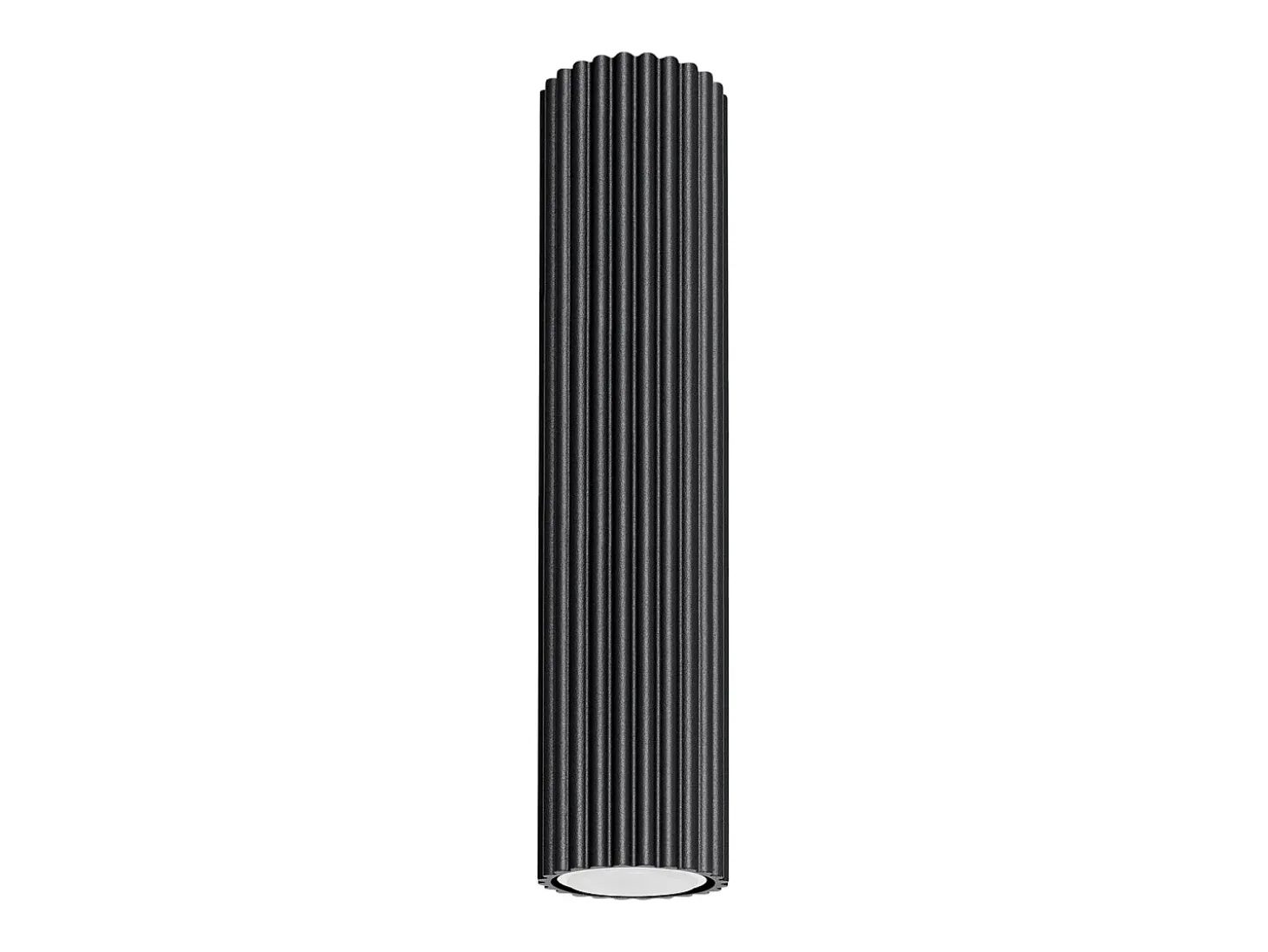 Lámpara de techo Gloow minimalista de aluminio - 1 fuentes luminosas 4000K - L.6,5 x A.30 cm - negro