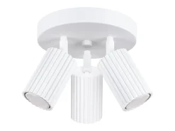 Lámpara de techo Gloow minimalista de aluminio - 3 fuentes luminosas 3000K - L.19,5 x A.18 cm - blanco