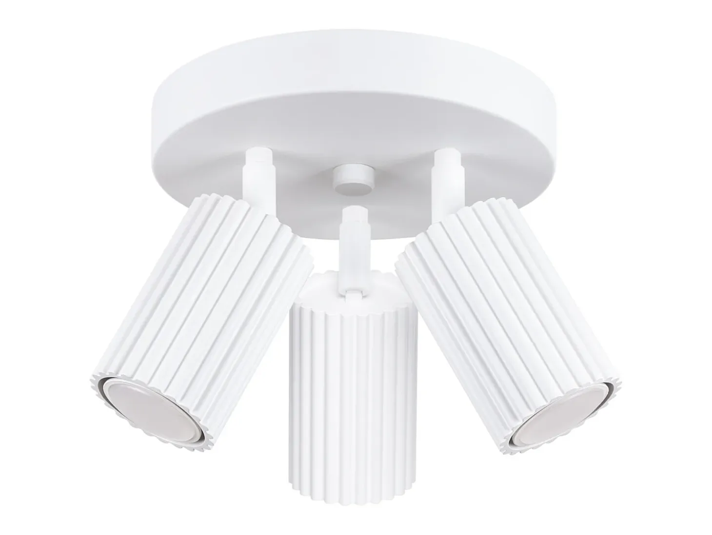 Lámpara de techo Gloow minimalista de aluminio - 3 fuentes luminosas 3000K - L.19,5 x A.18 cm - blanco