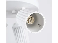 Lámpara de techo Gloow minimalista de aluminio - 3 fuentes luminosas 3000K - L.19,5 x A.18 cm - blanco