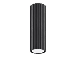 Lámpara de techo Gloow minimalista de aluminio - 1 fuentes luminosas 3000K - L.6,5 x A.20 cm - negro