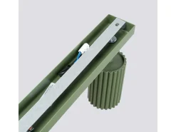 Lámpara de techo Gloow minimalista de aluminio - 4 fuentes luminosas 3000K - L.81 x A.16,5 cm - verde oliva