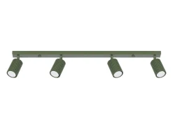 Lámpara de techo Gloow minimalista de aluminio - 4 fuentes luminosas 3000K - L.81 x A.16,5 cm - verde oliva