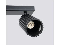 Lámpara de techo Gloow minimalista de aluminio - 4 fuentes luminosas 4000K - L.81 x A.16,5 cm - negro
