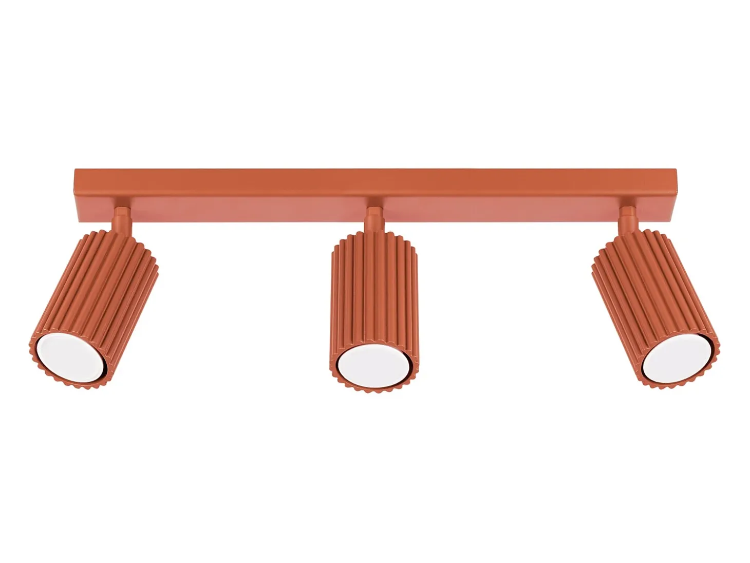 Lámpara de techo Gloow minimalista de aluminio - 3 fuentes luminosas 4000K - L.45 x A.16,5 cm - ocre rojo