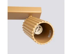 Lámpara de techo Gloow minimalista de aluminio - 2 fuentes luminosas 3000K - L.30 x A.16,5 cm - dorado