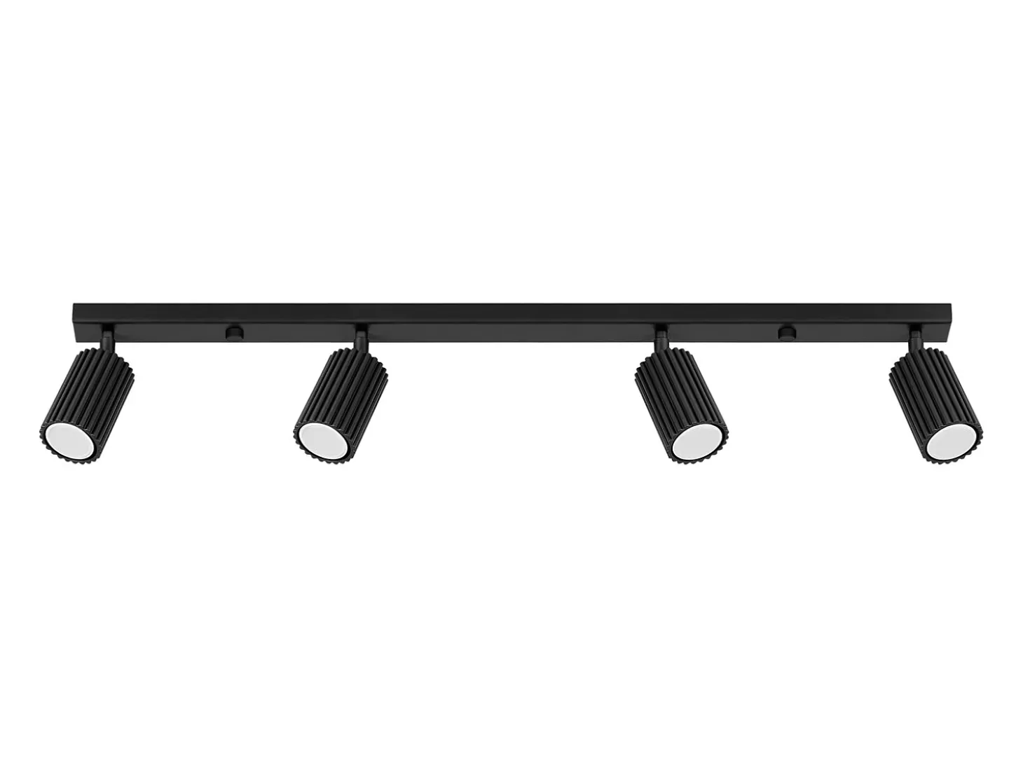 Lámpara de techo Gloow minimalista de aluminio - 4 fuentes luminosas 3000K - L.81 x A.16,5 cm - negro