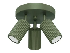 Lámpara de techo Gloow minimalista de aluminio - 3 fuentes luminosas 4000K - L.19,5 x A.18 cm - verde oliva