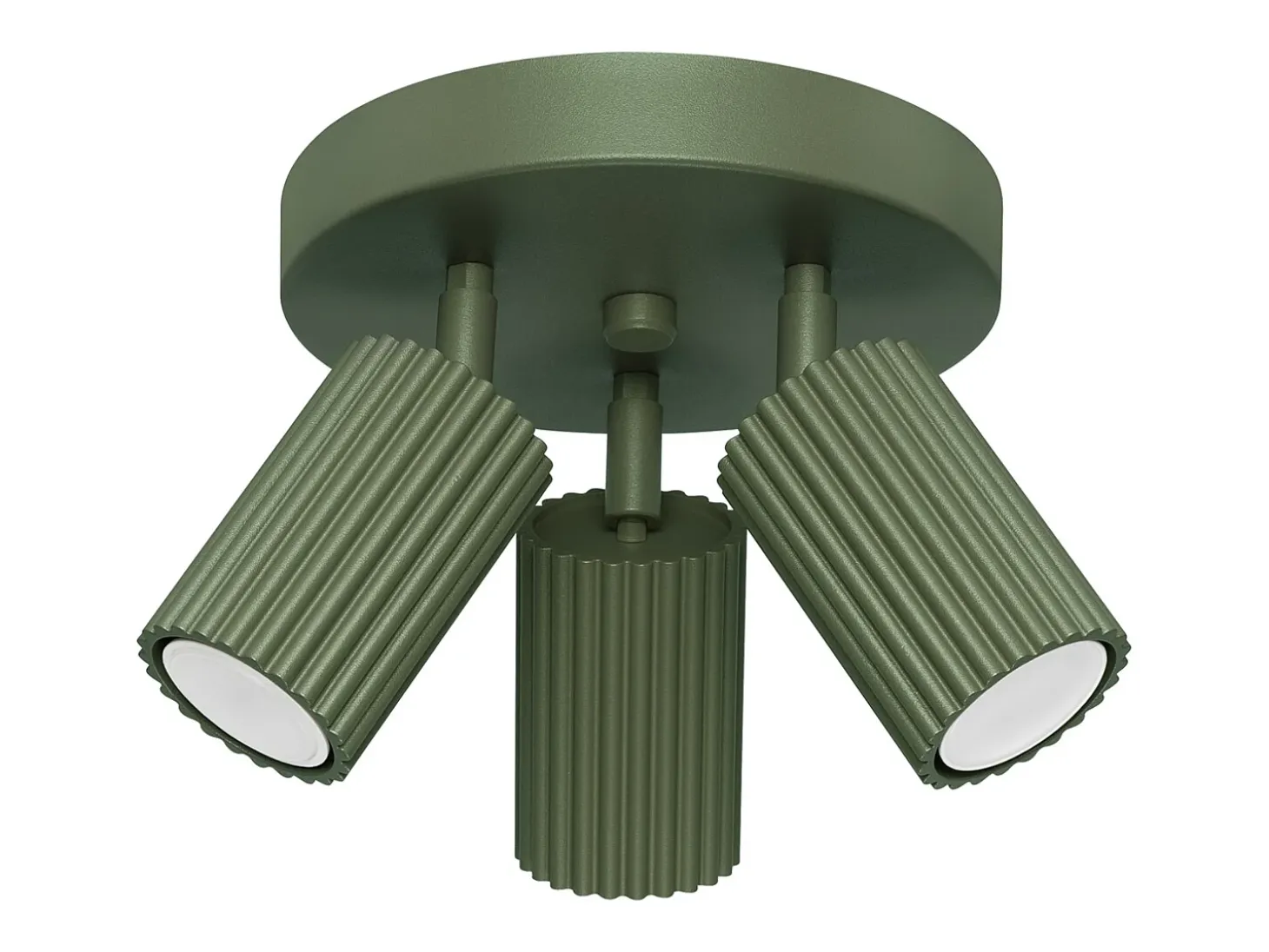 Lámpara de techo Gloow minimalista de aluminio - 3 fuentes luminosas 4000K - L.19,5 x A.18 cm - verde oliva