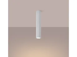 Lámpara de techo Gloow minimalista de aluminio - 1 fuentes luminosas 4000K - L.6,5 x A.40 cm - blanco