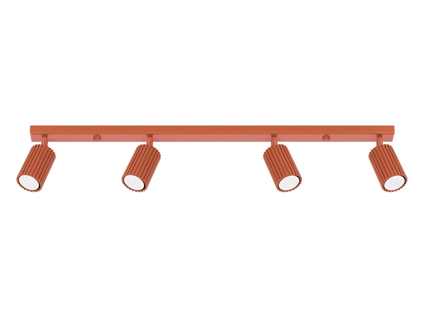 Lámpara de techo Gloow minimalista de aluminio - 4 fuentes luminosas 3000K - L.81 x A.16,5 cm - ocre rojo