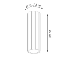 Lámpara de techo Gloow minimalista de aluminio - 1 fuentes luminosas 4000K - L.6,5 x A.20 cm - verde oliva