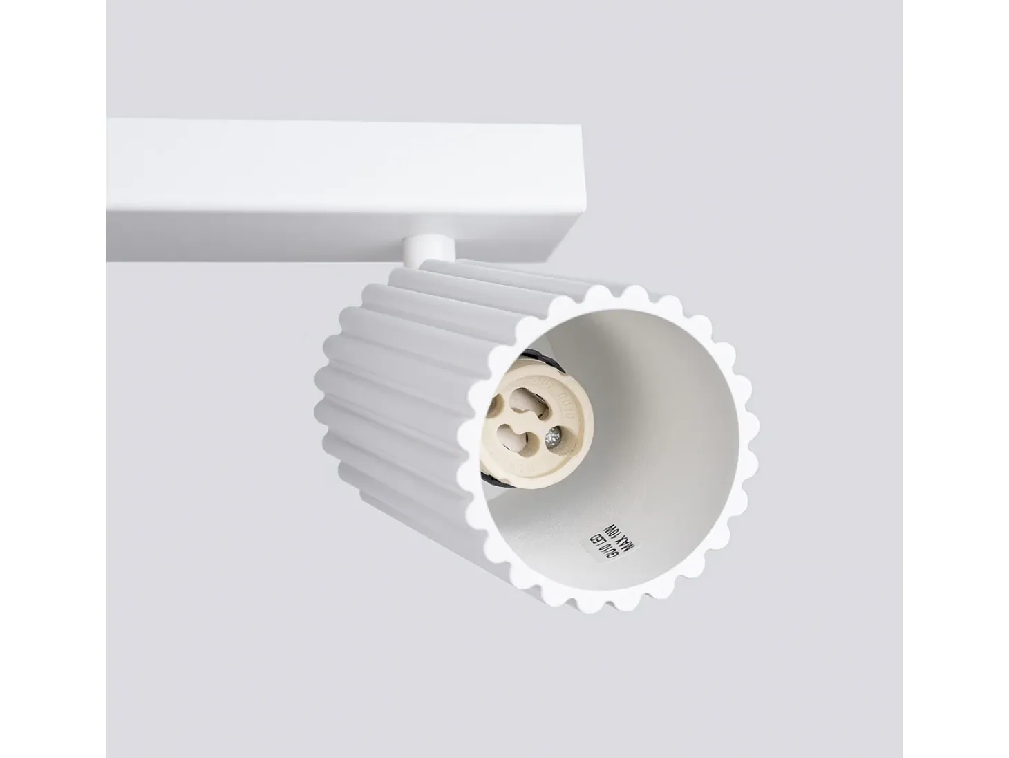 Lámpara de techo Gloow minimalista de aluminio - 6 fuentes luminosas 4000K - L.117 x A.16,5 cm - blanco