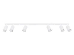 Lámpara de techo Gloow minimalista de aluminio - 6 fuentes luminosas 4000K - L.117 x A.16,5 cm - blanco