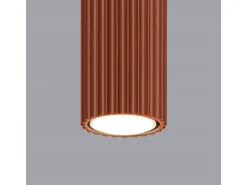 Lámpara de techo Gloow minimalista de aluminio - 1 fuentes luminosas 3000K - L.6,5 x A.60 cm - ocre rojo