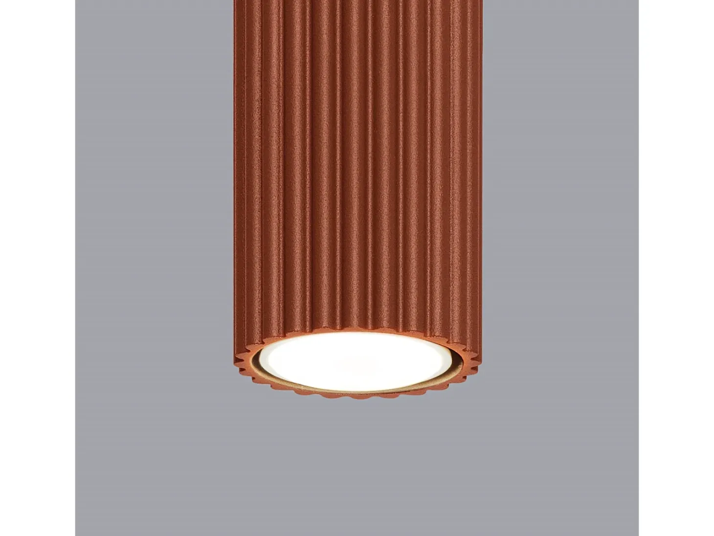 Lámpara de techo Gloow minimalista de aluminio - 1 fuentes luminosas 3000K - L.6,5 x A.60 cm - ocre rojo