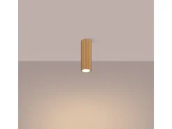 Lámpara de techo Gloow minimalista de aluminio - 1 fuentes luminosas 4000K - L.6,5 x A.20 cm - dorado