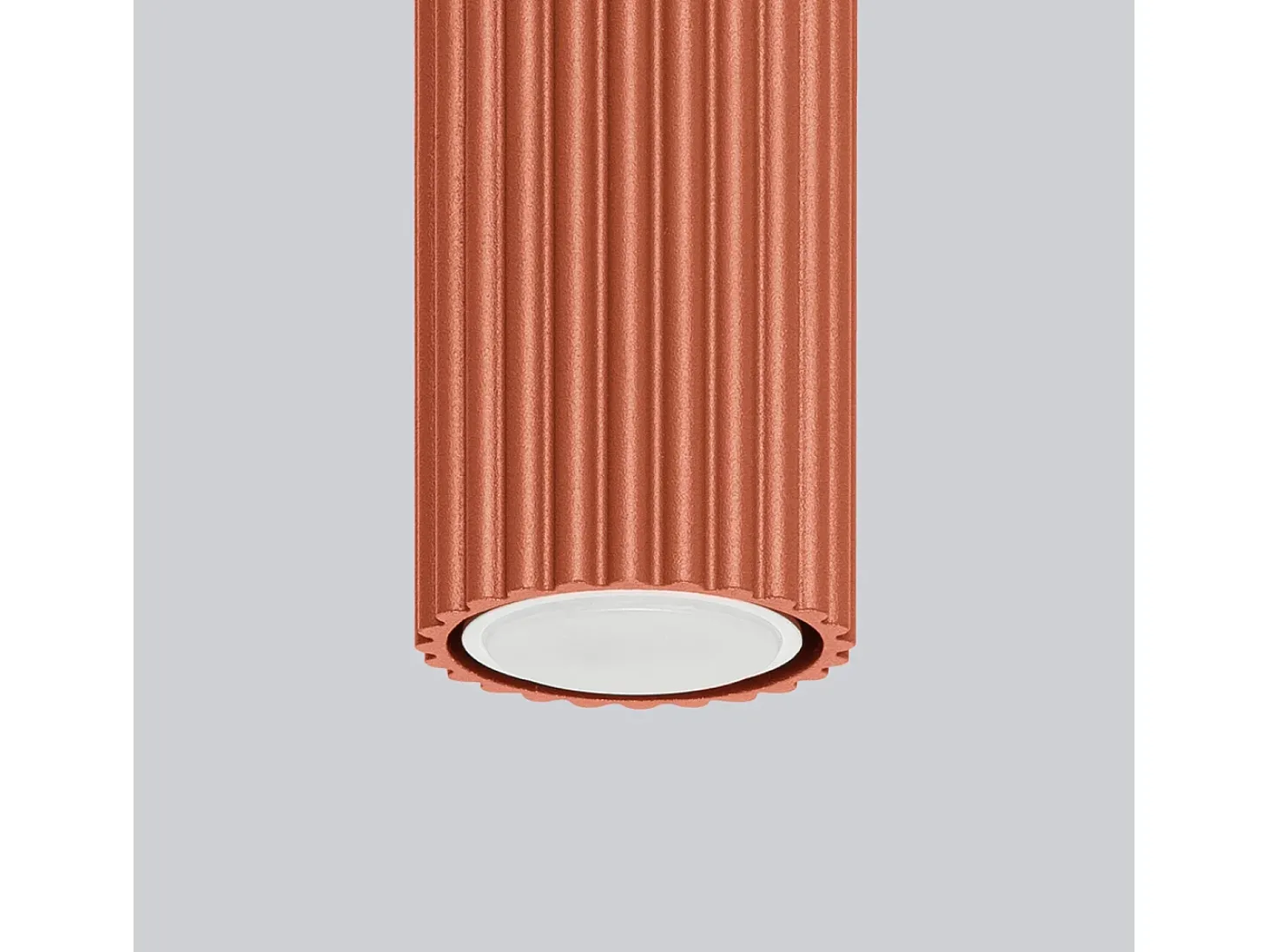 Lámpara de techo Gloow minimalista de aluminio - 1 fuentes luminosas 4000K - L.6,5 x A.40 cm - ocre rojo
