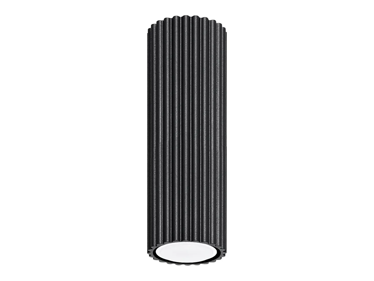 Lámpara de techo Gloow minimalista de aluminio - 1 fuentes luminosas 4000K - L.6,5 x A.20 cm - negro