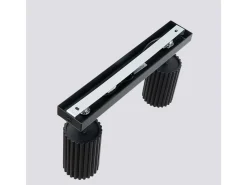 Lámpara de techo Gloow minimalista de aluminio - 2 fuentes luminosas 3000K - L.30 x A.16,5 cm - negro