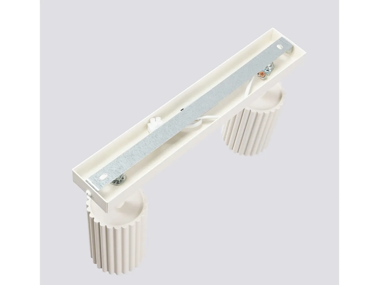Lámpara de techo Gloow minimalista de aluminio - 2 fuentes luminosas 4000K - L.30 x A.16,5 cm - beige