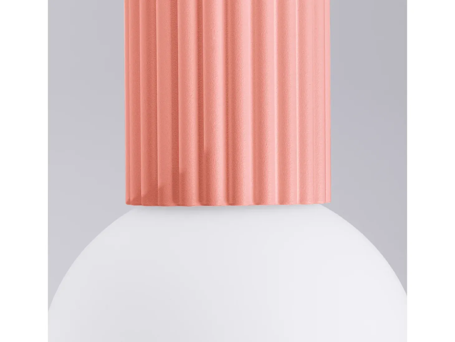 Lámpara De Techo Halo Moderno De Aluminio/Vidrio - 1 Fuentes Luminosas - L.12 X A.21 Cm - Durazno