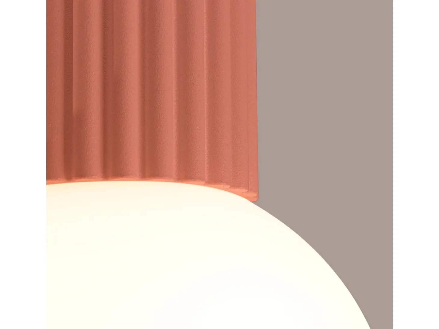 Lámpara De Techo Halo Moderno De Aluminio/Vidrio - 1 Fuentes Luminosas - L.12 X A.21 Cm - Durazno
