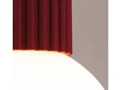 Lámpara De Techo Halo Moderno De Aluminio/Vidrio - 1 Fuentes Luminosas - L.12 X A.21 Cm - Borgoña