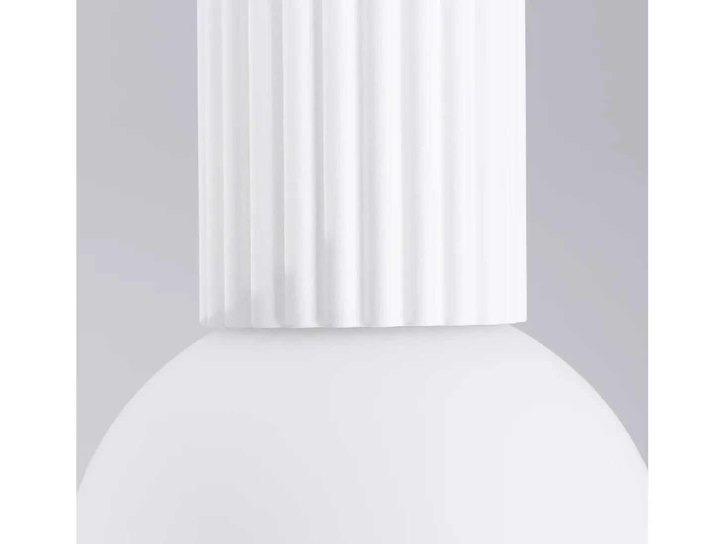 Lámpara De Techo Halo Moderno De Aluminio/Vidrio - 1 Fuentes Luminosas - L.12 X A.21 Cm - Blanco