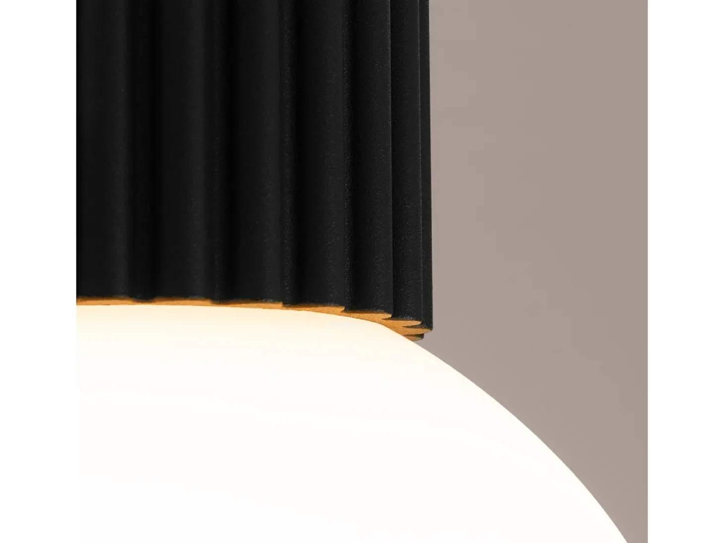 Lámpara De Techo Halo Moderno De Aluminio/Vidrio - 1 Fuentes Luminosas - L.12 X A.21 Cm - Negro