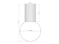 Lámpara De Techo Halo Moderno De Aluminio/Vidrio - 1 Fuentes Luminosas - L.12 X A.21 Cm - Negro