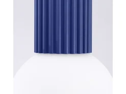 Lámpara De Techo Halo Moderno De Aluminio/Vidrio - 1 Fuentes Luminosas - L.12 X A.21 Cm - Ultramarino