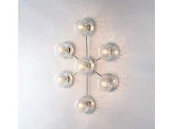 Lámpara de techo Harmony en hierro cromado pulido 7 luces L.85x62 BL285-PL7-CR