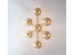 Lámpara de techo Harmony en hierro bronce cepillado 7 luces L.85x62 BL285-PL7-BRZ