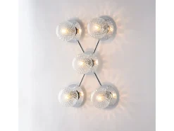 Lámpara de techo Harmony en hierro cromado pulido 5 luces L.62x42 BL285-PL5-CR
