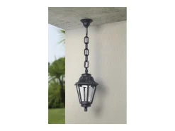 Lámpara de techo INDURA mini 6 estilo clásico - Alt. 69 cm - E27 42W - resina - IP55 - negro