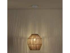 Lámpara de techo Ishi de cuerda trenzada, diámetro 30 cm