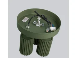 Lámpara De Techo Karbon Minimalista De Aluminio - 3 Fuentes Luminosas - L.19,5 X A.18 Cm - Verde Oliva