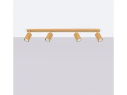 Lámpara De Techo Karbon Minimalista De Aluminio - 4 Fuentes Luminosas - L.81 X A.16,5 Cm - Dorado