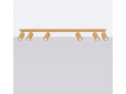 Lámpara De Techo Karbon Minimalista De Aluminio - 6 Fuentes Luminosas - L.117 X A.16,5 Cm - Dorado