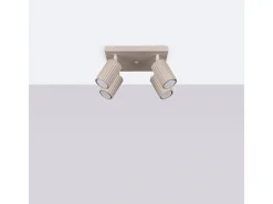Lámpara De Techo Karbon Minimalista De Aluminio - 4 Fuentes Luminosas - L.25 X A.16,5 Cm - Gris Pardo