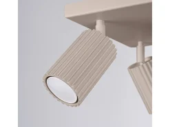 Lámpara De Techo Karbon Minimalista De Aluminio - 4 Fuentes Luminosas - L.25 X A.16,5 Cm - Gris Pardo