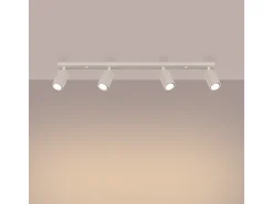 Lámpara De Techo Karbon Minimalista De Aluminio - 4 Fuentes Luminosas - L.81 X A.16,5 Cm - Beige