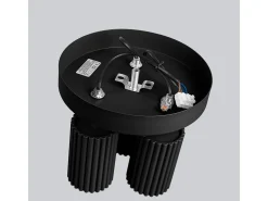 Lámpara De Techo Karbon Minimalista De Aluminio - 3 Fuentes Luminosas - L.19,5 X A.18 Cm - Negro