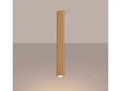 Lámpara De Techo Karbon Minimalista De Aluminio - 1 Fuentes Luminosas - L.6,5 X A.60 Cm - Dorado