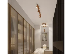 Lámpara De Techo Karbon Minimalista De Aluminio - 1 Fuentes Luminosas - L.6,5 X A.60 Cm - Dorado