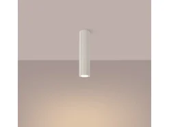 Lámpara De Techo Karbon Minimalista De Aluminio - 1 Fuentes Luminosas - L.6,5 X A.30 Cm - Beige