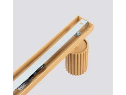 Lámpara De Techo Karbon Minimalista De Aluminio - 3 Fuentes Luminosas - L.45 X A.16,5 Cm - Dorado